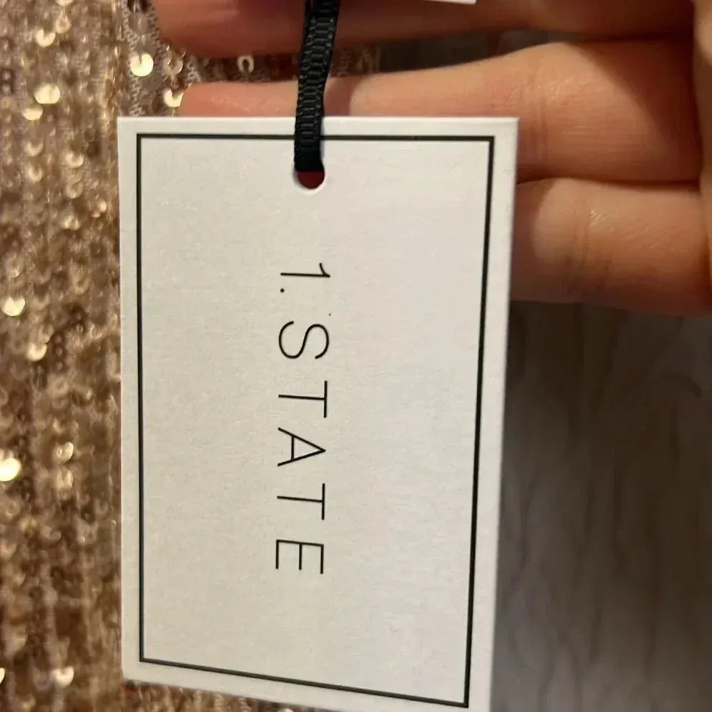 1. State Rose Gold sequined dress size 2 - Image 8