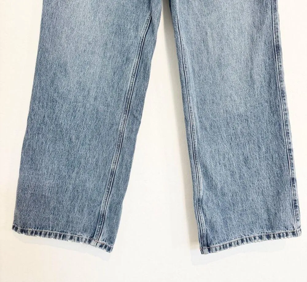 Denim Low Rise Baggy Jeans Wide Leg Slouchy Grunge Casual 28 Short - Image 5