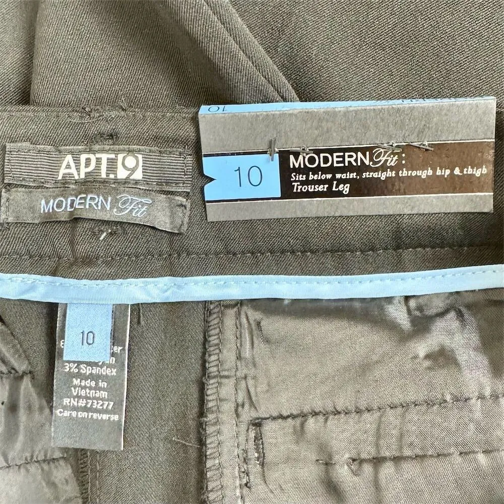 Apt. 9 Women's Modern Fit Black Dress Pants Size 10 Business Casual NWT - Image 4