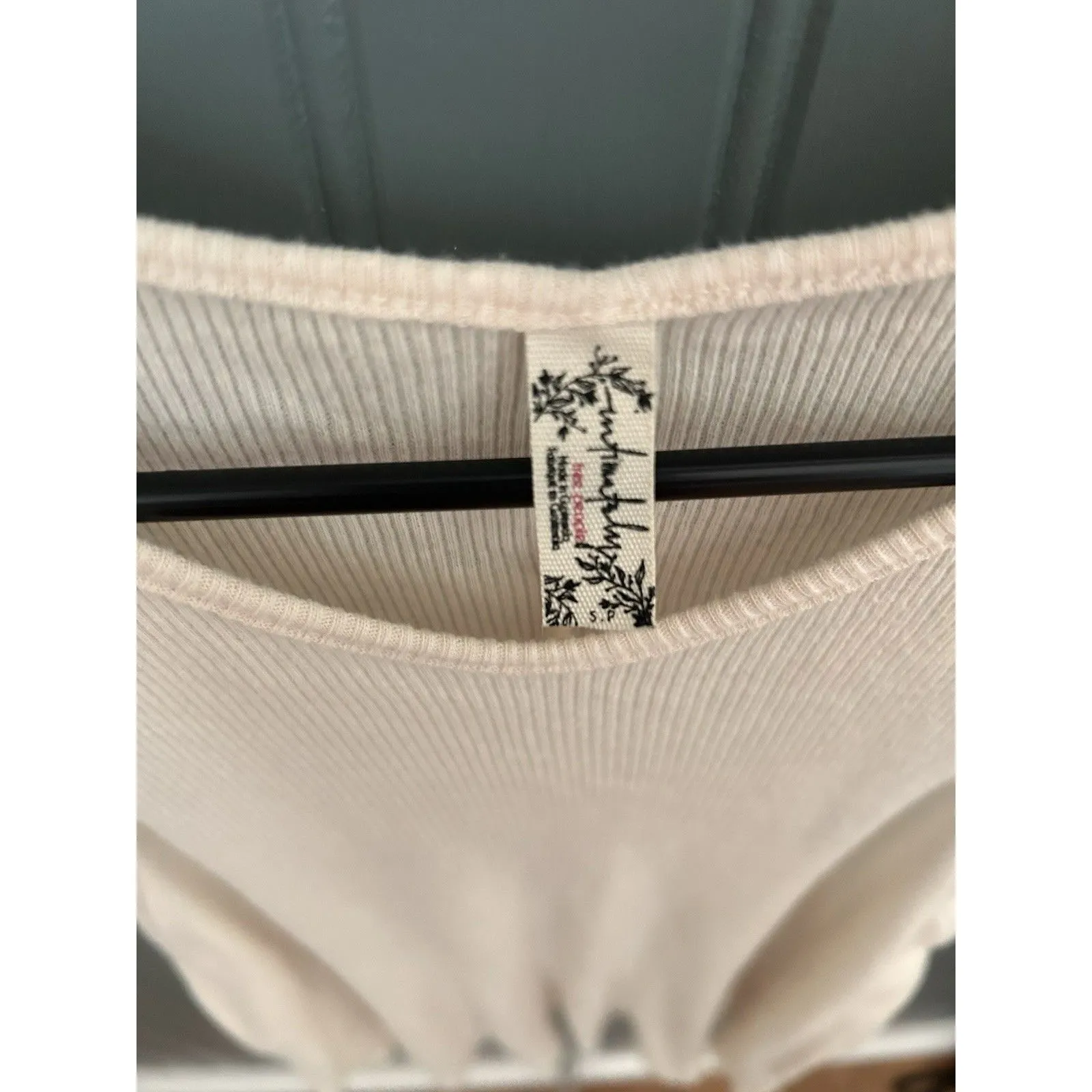 Free People Intimately Tank Tan Cream Nude Size‎ Small Ribbed Cropped - Image 2