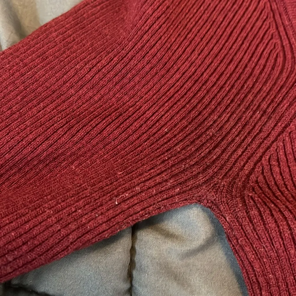 ASOS Squareneck Ribbed Fitted Lightweight Sweater Red Size 4 - Image 10