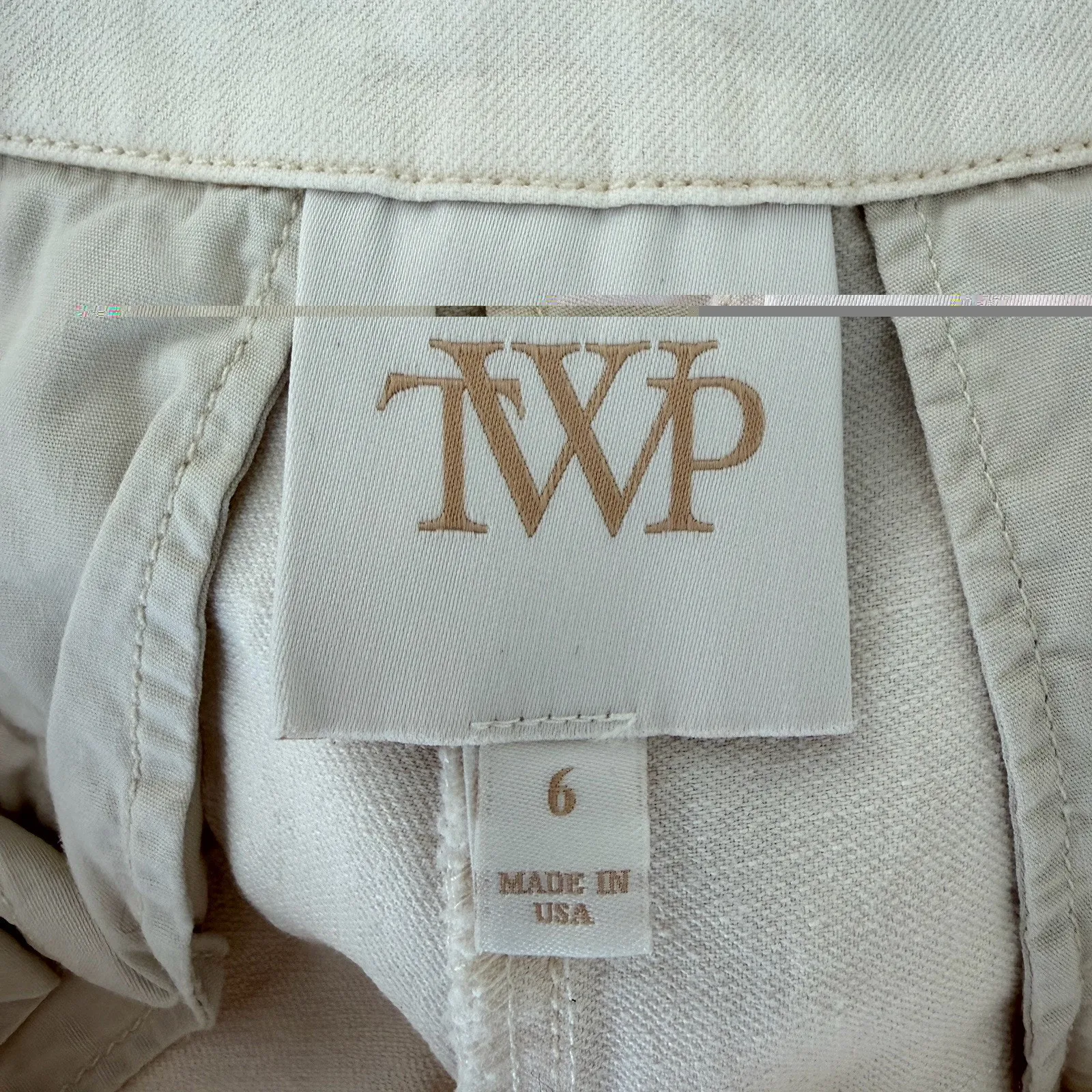 TWP Pants Womens 6 Demie Linen Cotton Blend Wide Leg Made in USA - Image 8