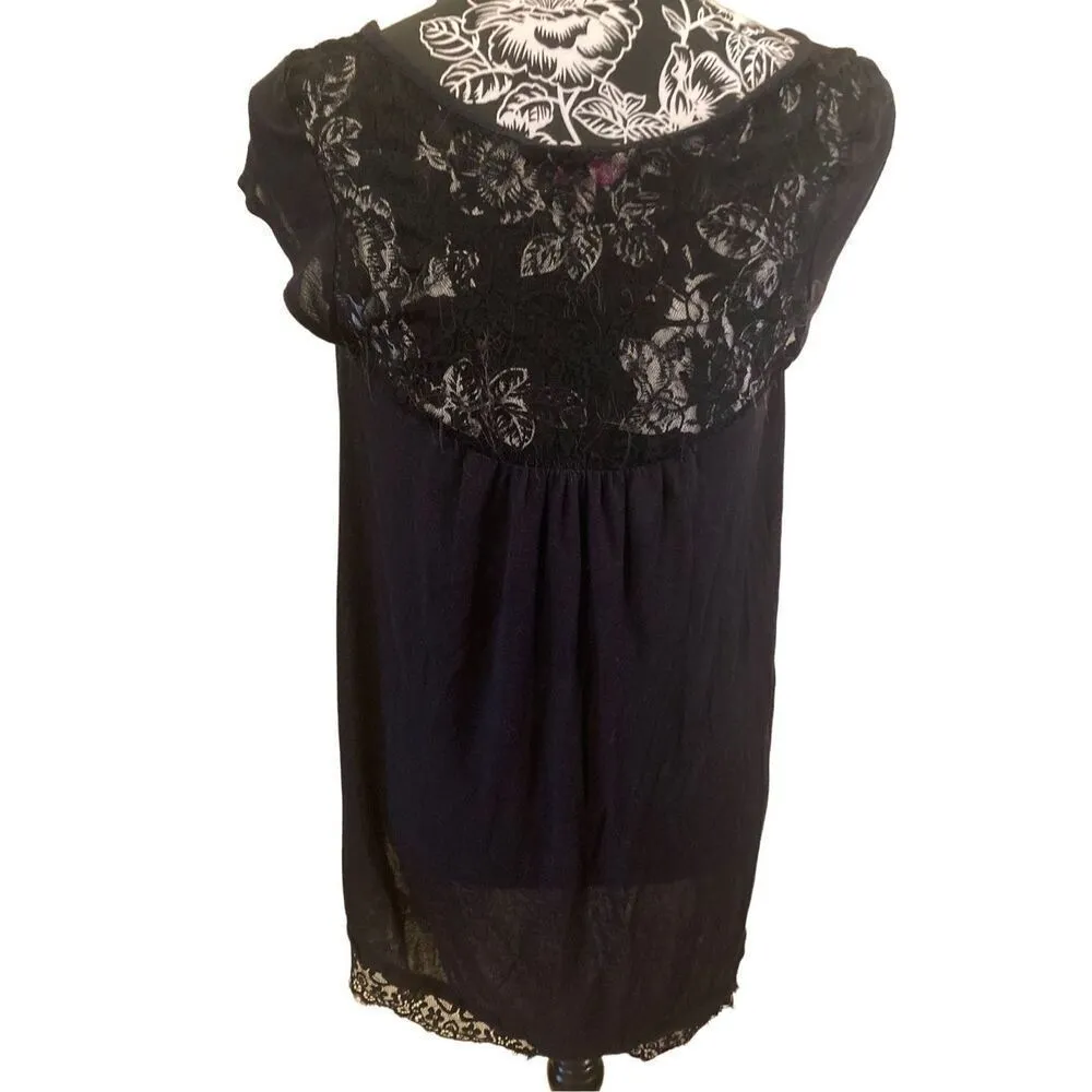 Candies Semi Sheer Lace Night Shirt Nightie Pajamas Sexy Intimates - Image 2