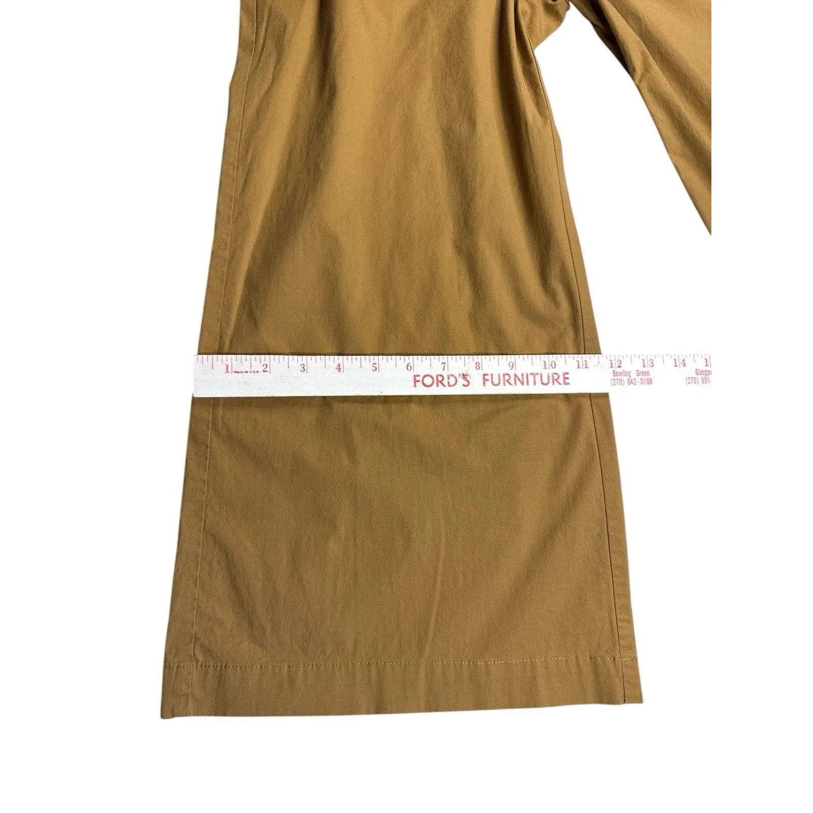 Eileen Fisher Chestnut Organic Cotton Stretch Poplin Cropped‎ Pants Size XS - Image 9