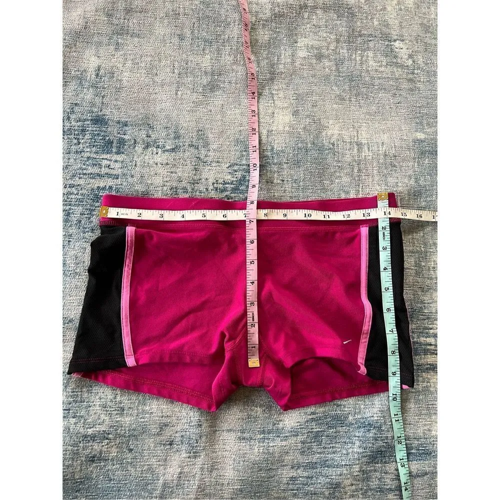 Nike Berry Pink Black Dri Fit Tempo Athletic Shorts Women's Small - Image 5