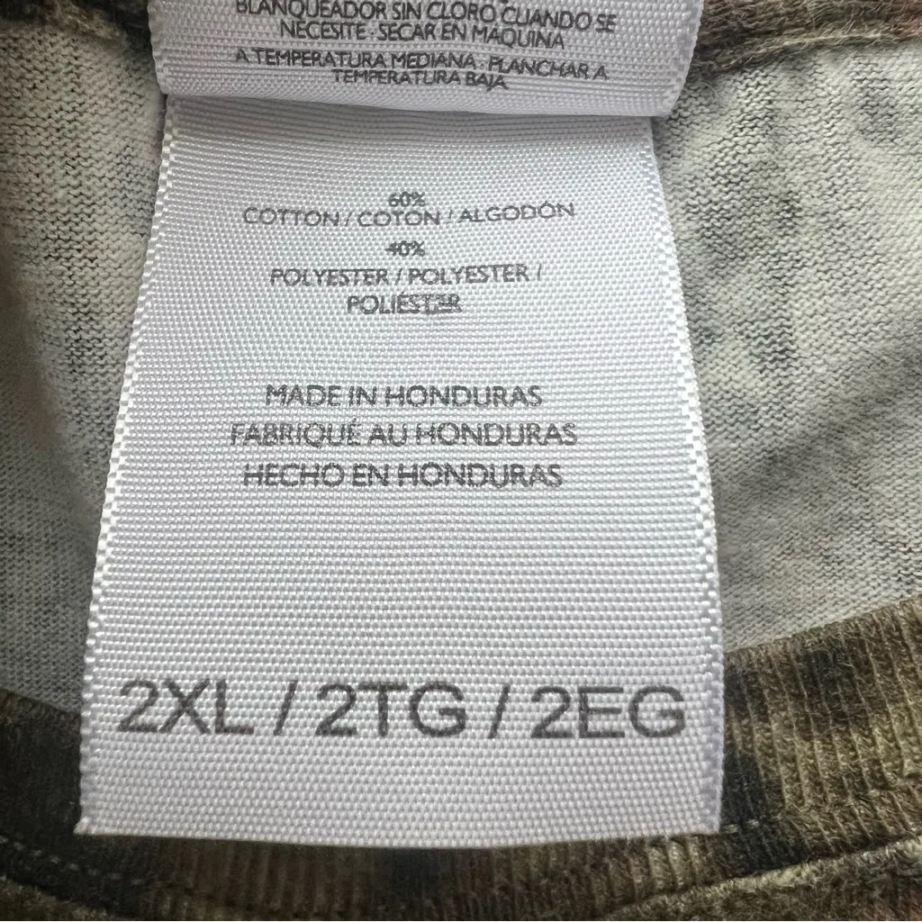 Mossy Oak Women's Pink Logo Camouflage Long Sleeve Shirt Hunting Outdoors Sz 2XL - Image 6