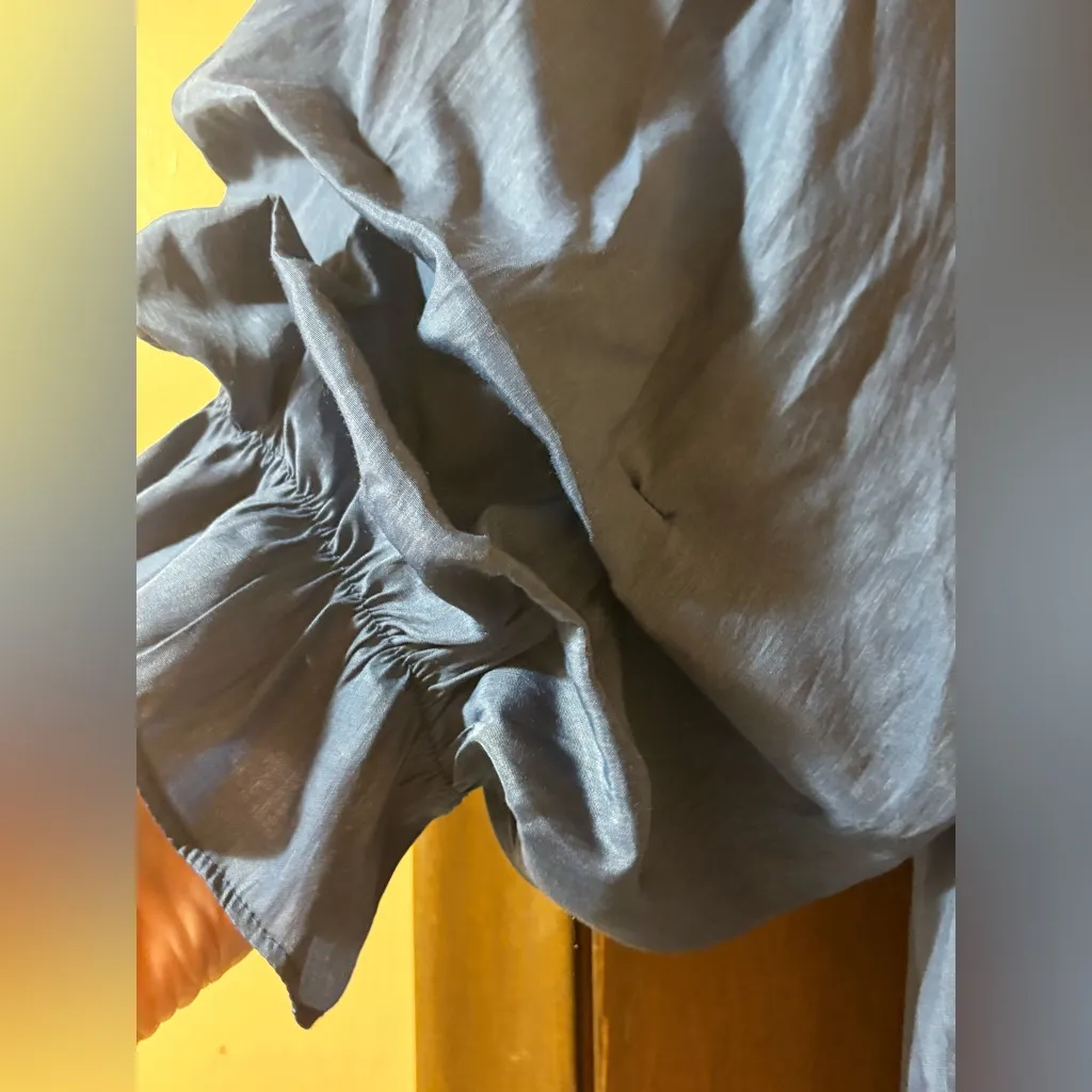 Mersea Tulum Blue Ruffle Dress Size M - Image 6