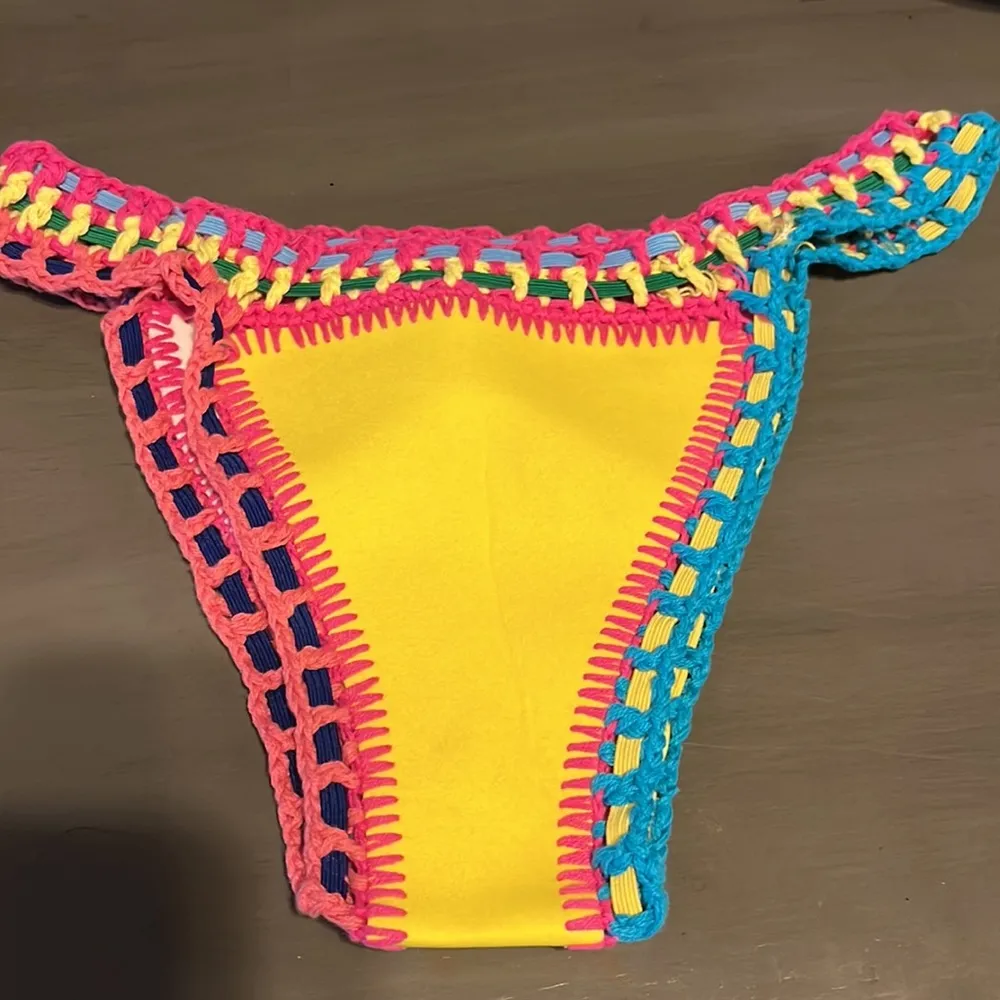 Custom made bikini bottom. Fun and unusual Small. Stand out from the crowd Yellow - Image 2