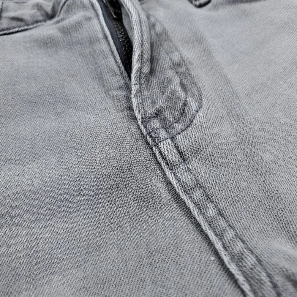 READ Calvin Klein Bermuda City Jean Shorts Gray Wash Stretch Women’s Size 4 - Image 7