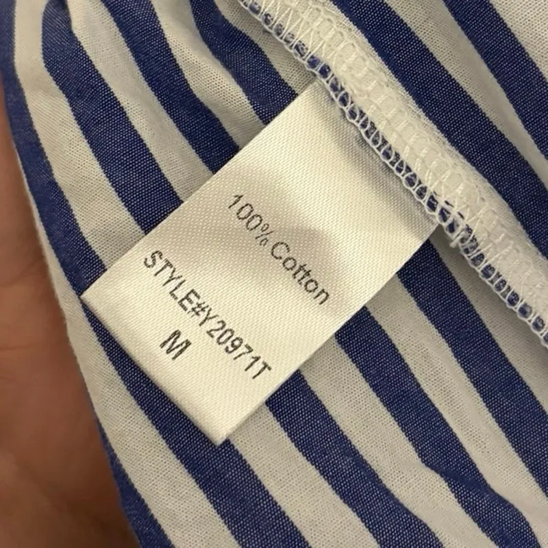 Tuckernuck Pomander Place 100% Cotton Blue White Kenzo Mini Dress Size Medium - Image 8