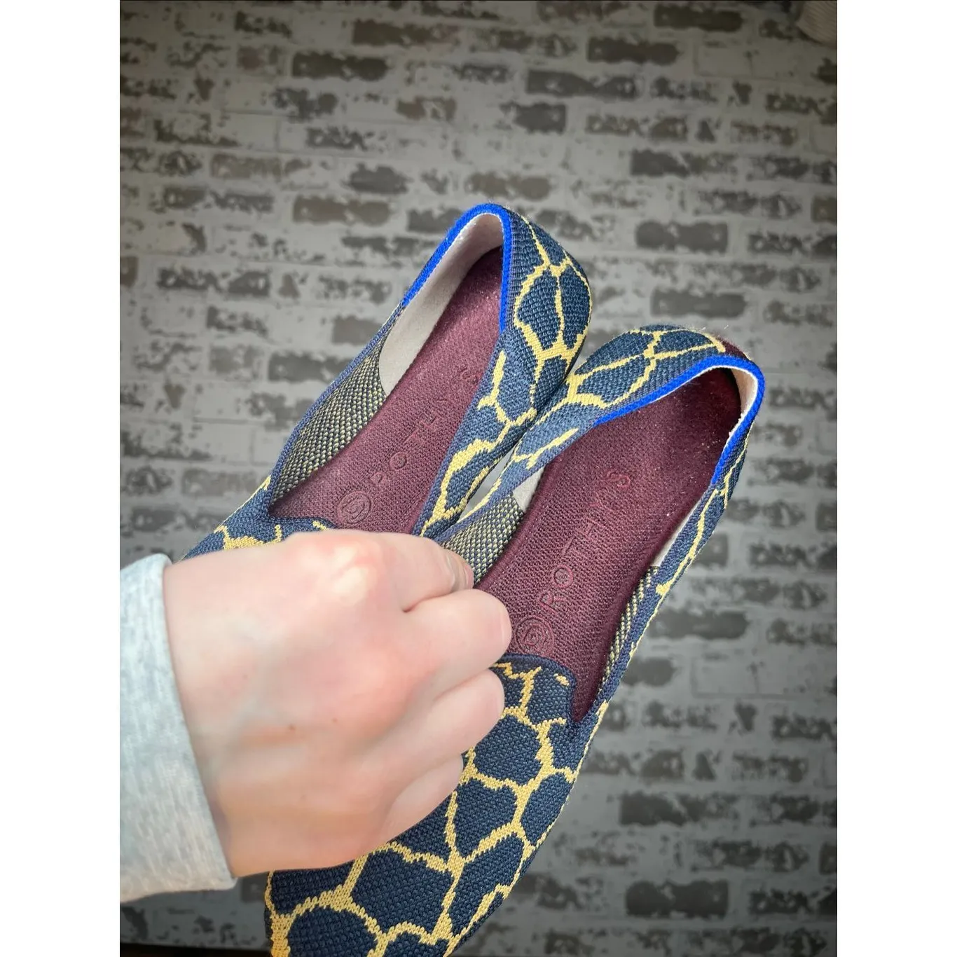 Rothy’s | women animal print navy blue flats - Image 3