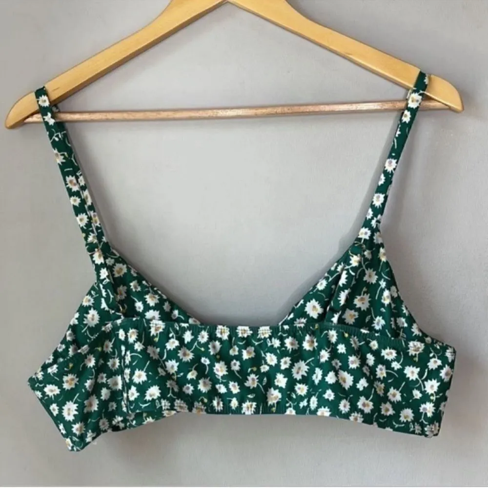 Alyssa ModCloth XL Bikini Floral Top Green Flora - Image 5