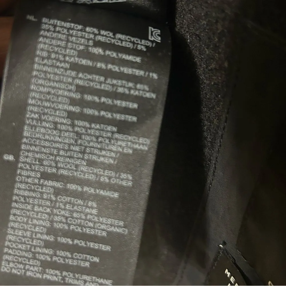 G-star Wool Blend Bomber Sleeve Peacoat(Size Small) - Image 8