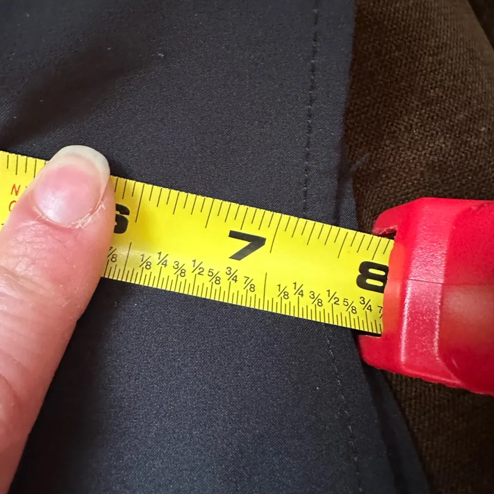 Ico Black Short Sleeves Satin Blouse 1 Big Stripe Middle Of Blouse SZ L Size L - Image 12