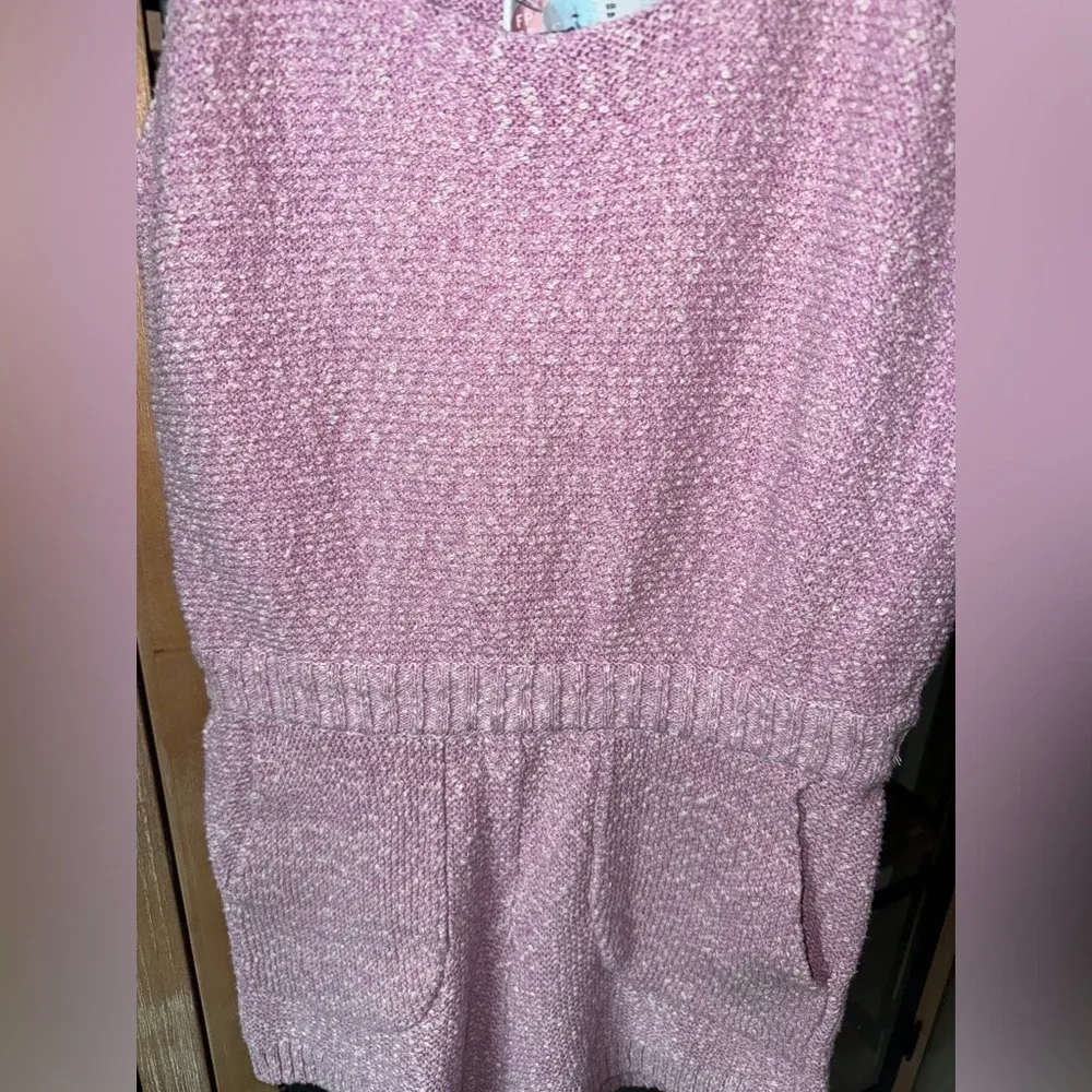 Free People FP Beach Declan sweater romper knit onesie pockets textured - Image 4