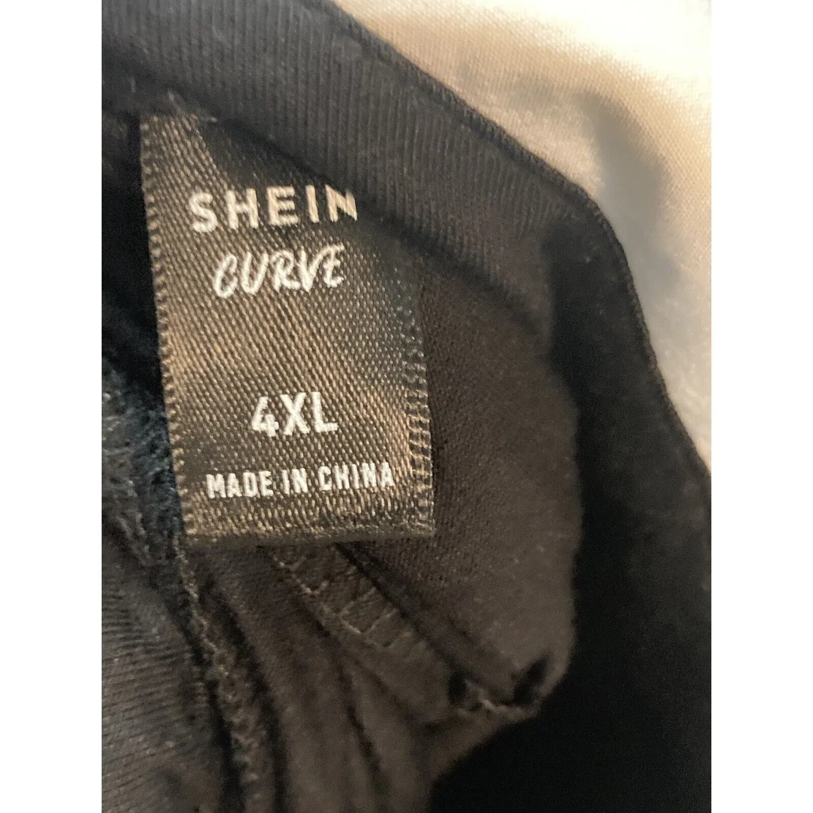 Shein Curve Women’s Wednesday’s Black White Trim Short Sleeve Bodysuit Top 4XL - Image 10