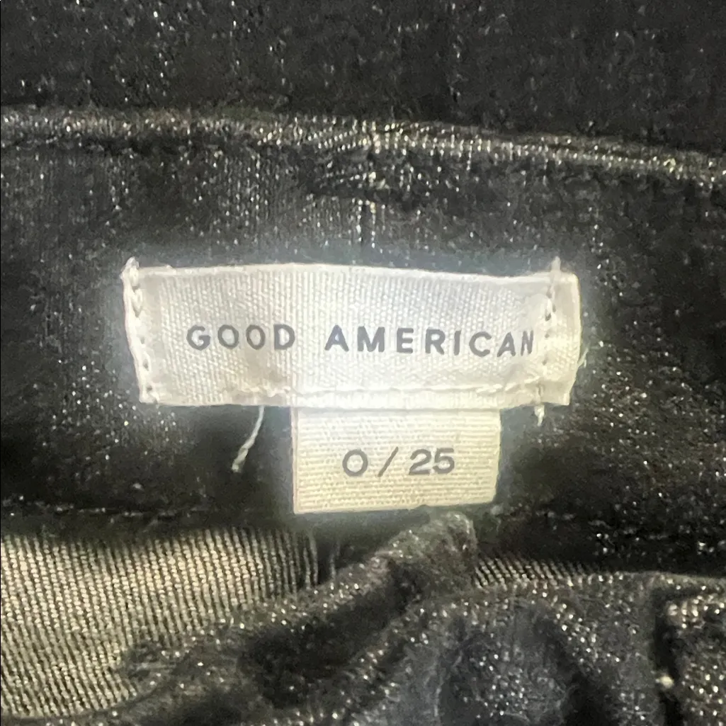 Good American  Black Denim Flare Jeans EUC - Image 2