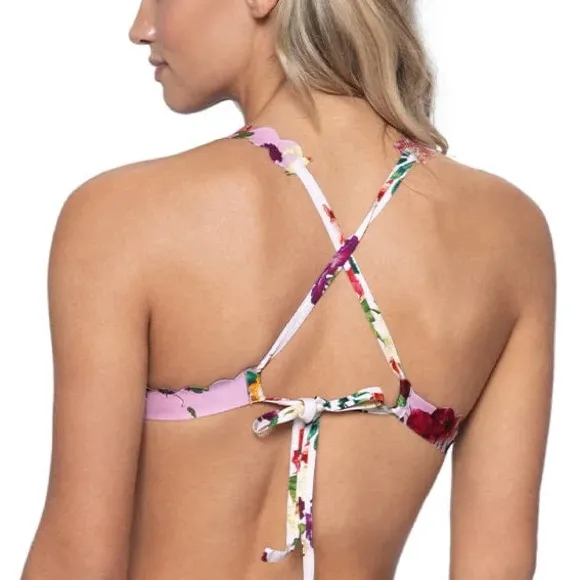 PQ SUMMER HIBISCUS REVERSIBLE SEAMLESS WAVE HALTER Pink Size M - Image 2