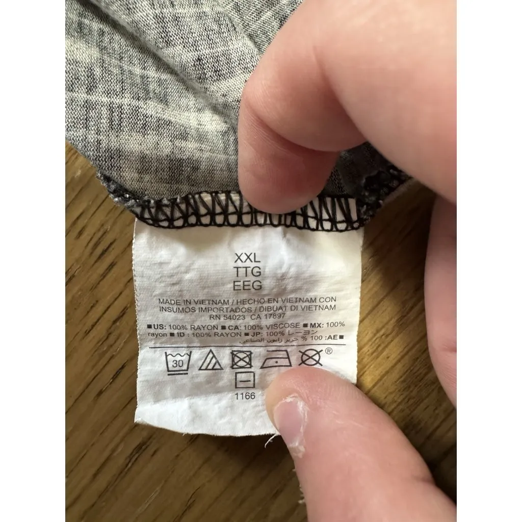 Old Navy Black & White Short Sleeve‎ Women Shirt Size XXL Casual Preppy Comfort - Image 6