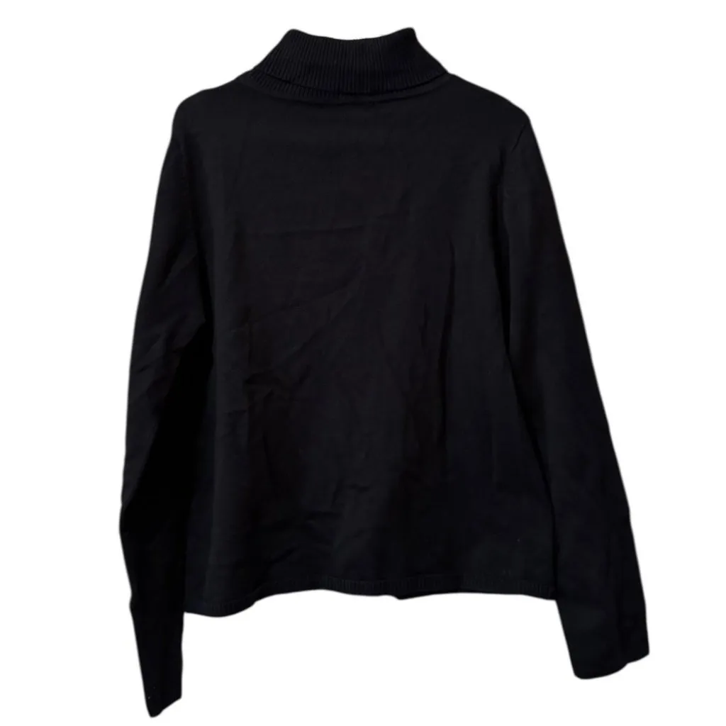 Christine Alexander Women’ Black Crew Neck Size Medium Gems Embellished Classic - Image 2