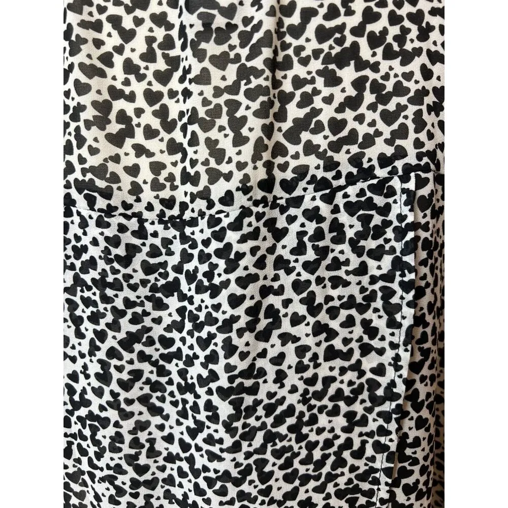 Torrid Plus Size Blouse 2X 2 Sheer long sleeve Hearts 10455965 Long Sleeve Shirt - Image 8