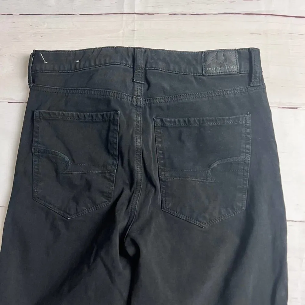 American Eagle Outfitters Women's Distressed Black Skinny Jeans  Sz 4 - Image 4