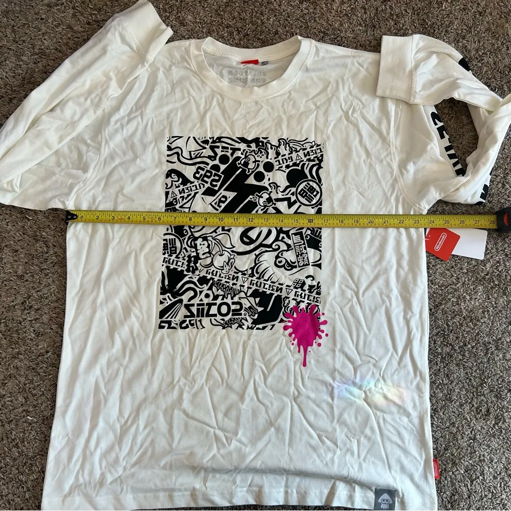 NWT New Nintendo Store San Francisco Splatoon Crossing Black Graffiti Graphic xl - Image 10