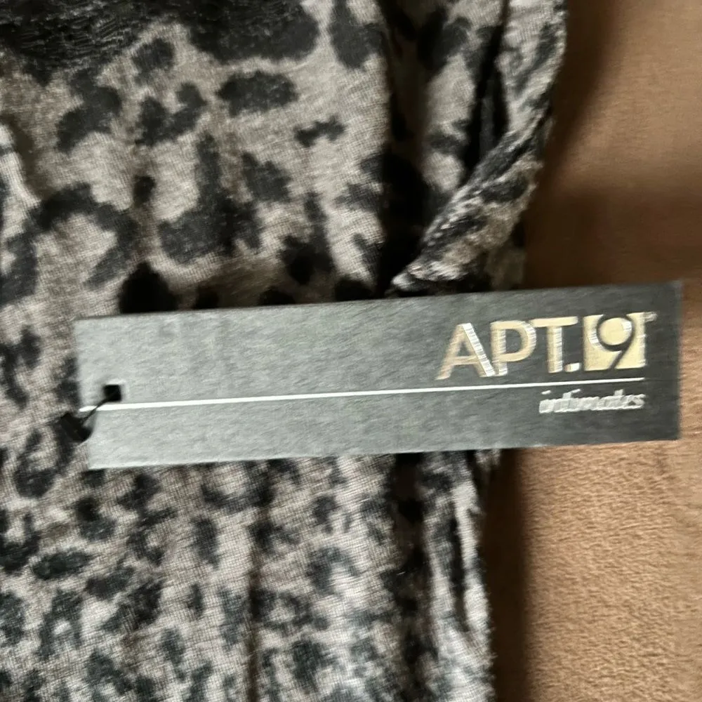 Intimates sleep top by Apt 9 NWT lace and soft tshirt combo LG animal print - Image 4