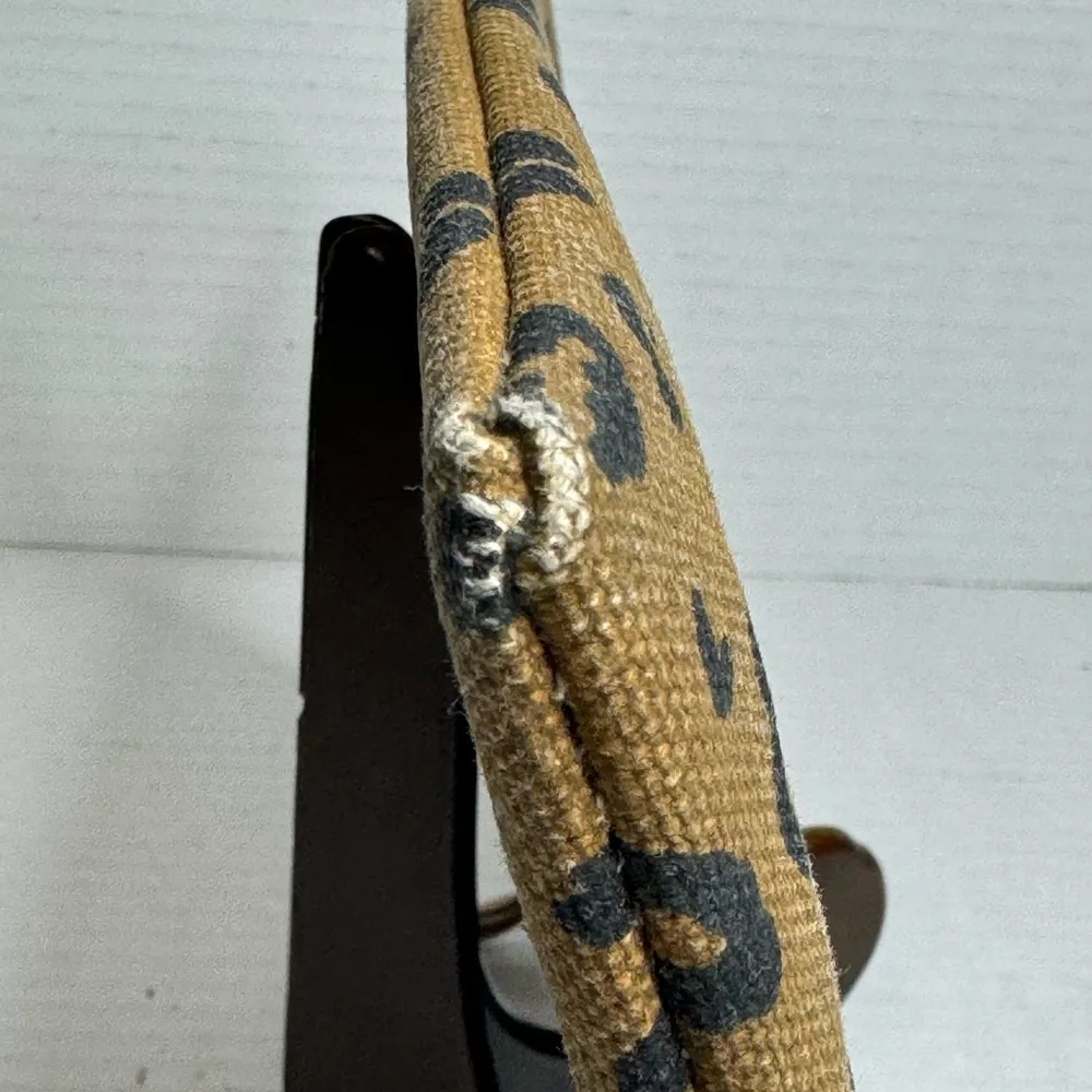 Canvas Pouch Leopard Print Zip Clutch - Image 6