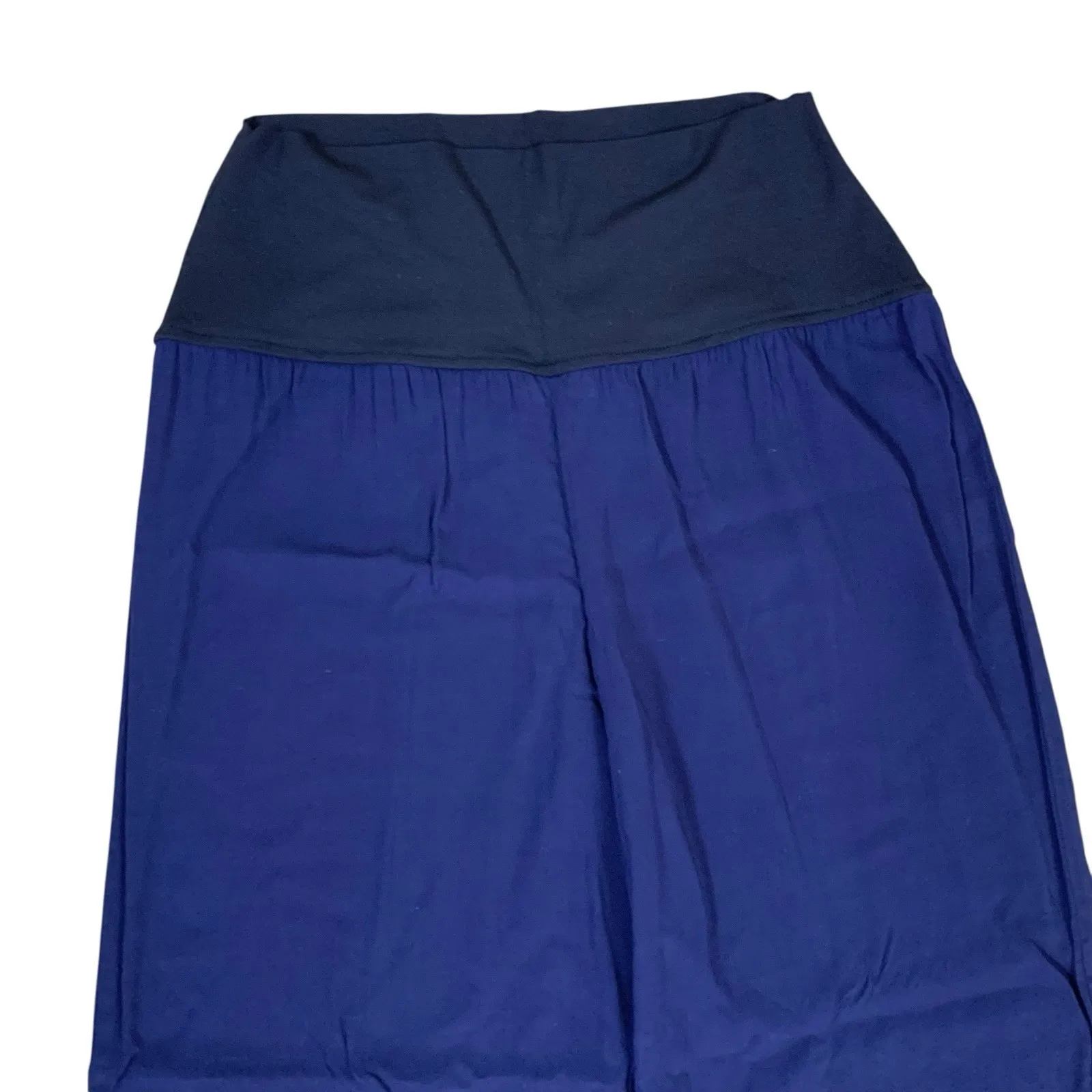 NRK By Anarkh Navy Wide Leg Pull On Pants Minimalist Lounge Medium Blue - Image 2