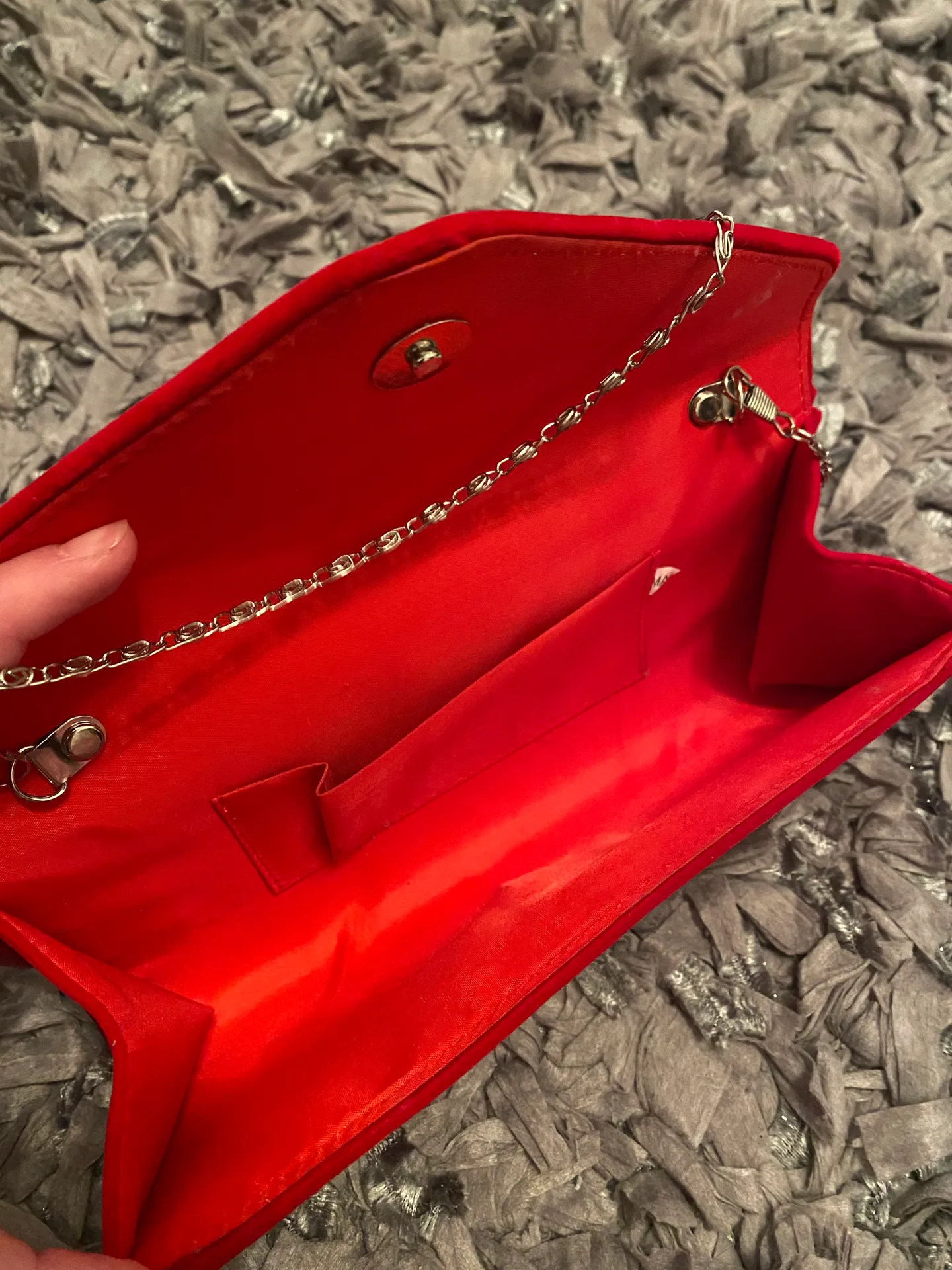 Clutch Handbag Red - Image 2