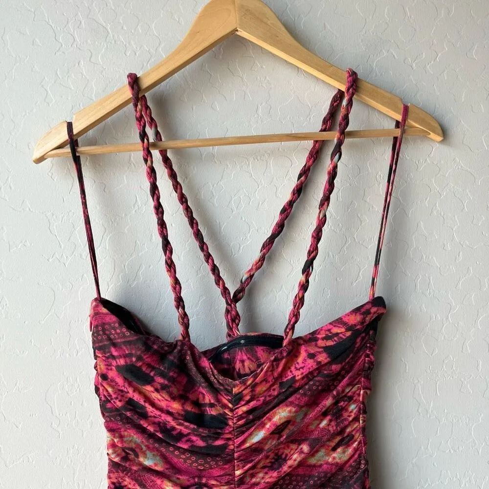 NEW Ulla Johnson Dress Marcella Wild Rose Pink Print Halter Midi Dress Size‎ 2 - Image 10