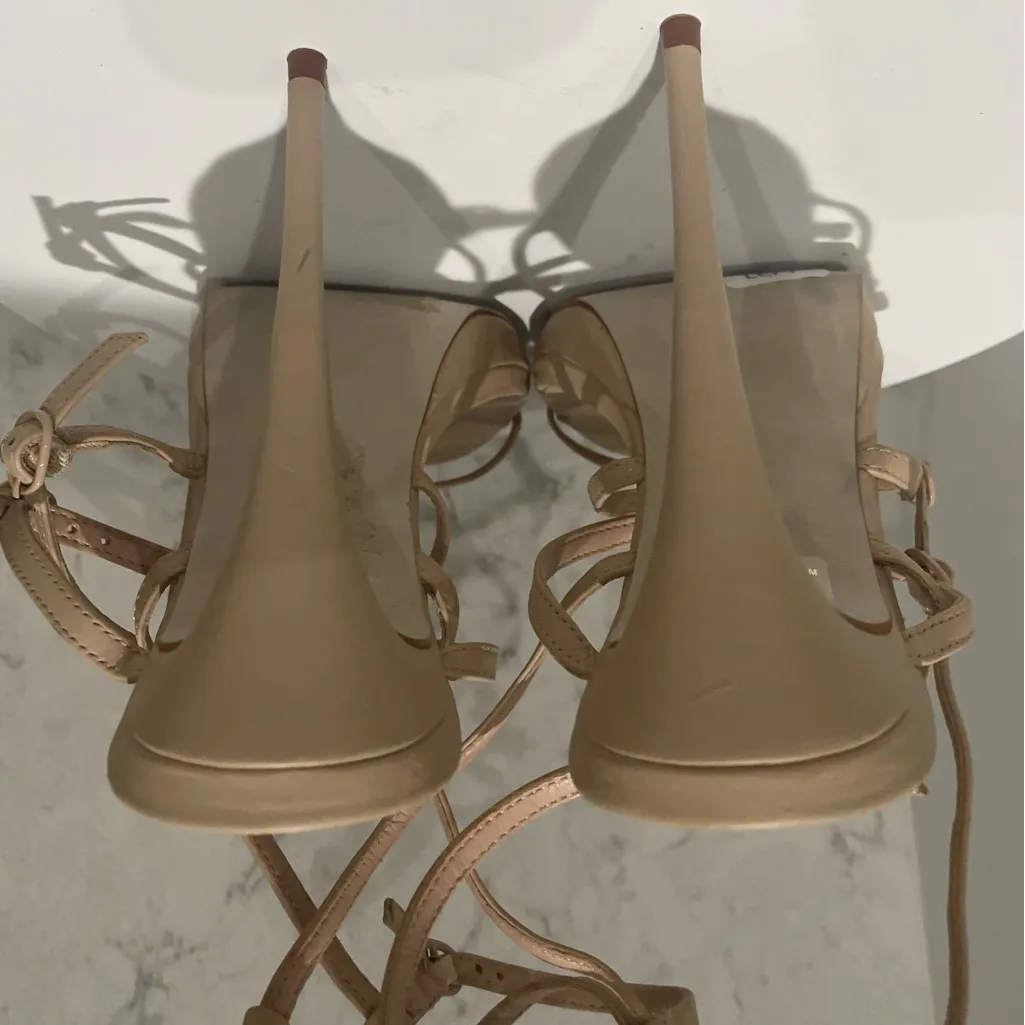 New! Steve‎ Madden Jubliant  Stiletto Nude Leather Strappy Sandals Sz 10 - Image 3