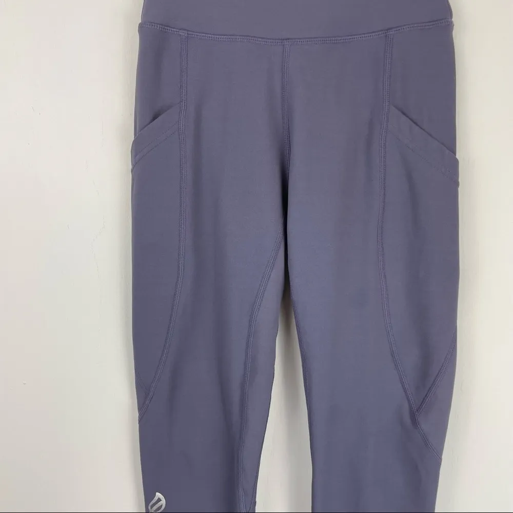 P’tula Alainah Pocket Leggings 23” Slate Purple Athletic Sz Small - Image 6