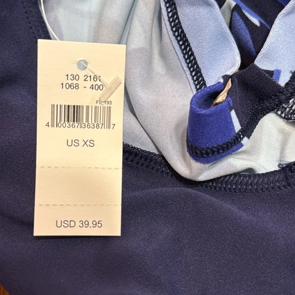 Aerie OFFLINE Real Me Ruched Blue Exercise Crop Top Swim Top Size XS - Image 6