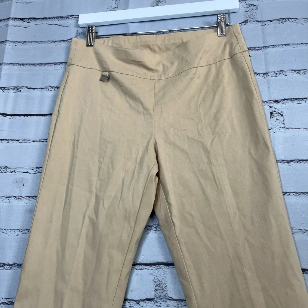 Alfani Cream Tan Straight Leg Chino Pants Stretch Khakis Size 6 Dress Formal Y2K - Image 5