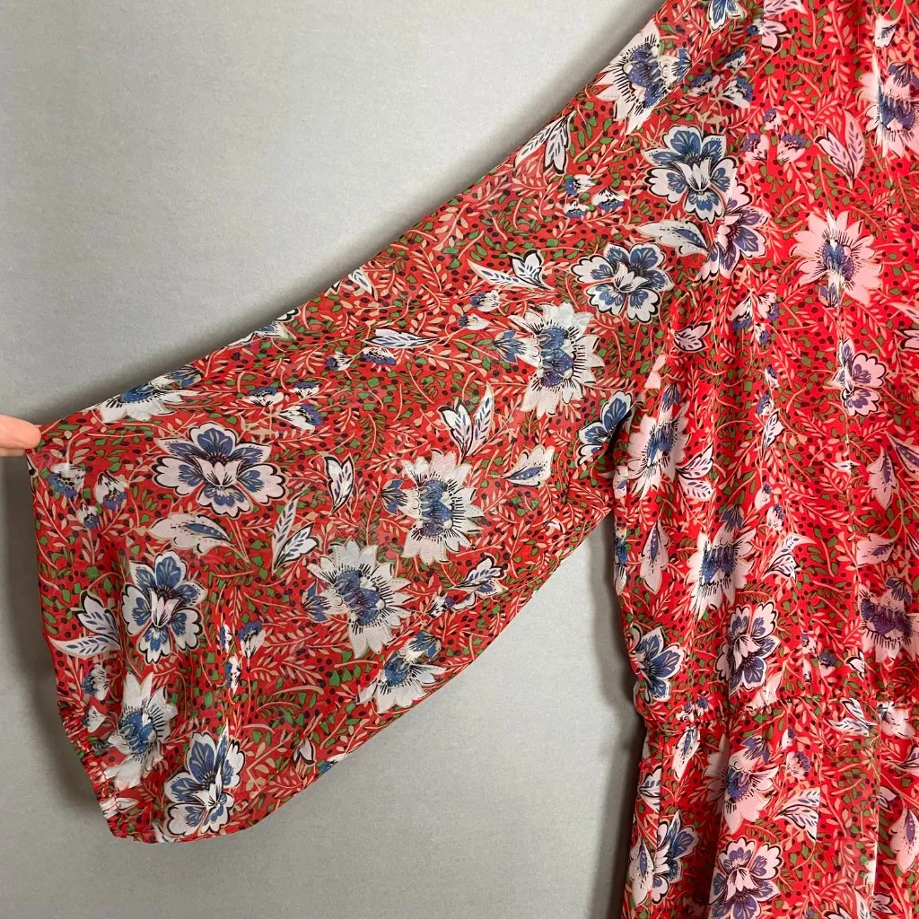 Sam Edelman Dress Country Paisley Balloon Sleeve Dress NO BELT Size 2X Ruffles - Image 13