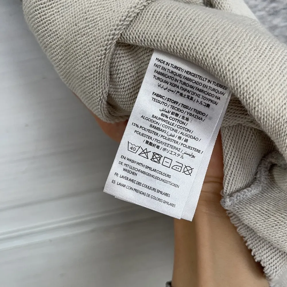 GANT RUGGER Grey with wrap and raw hem sweatshirt Size L - Image 7