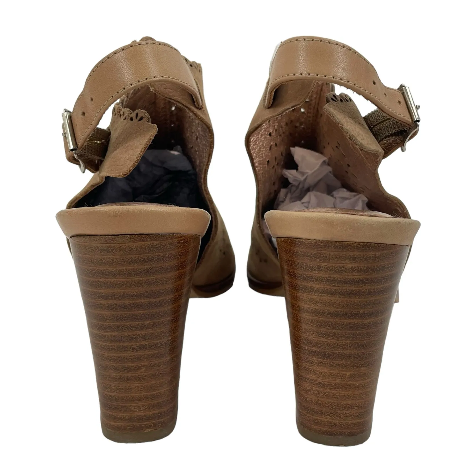 Miss Albright Peep Toe Cutout Sling Back Ankle Boots Brown Size 7M - Image 7