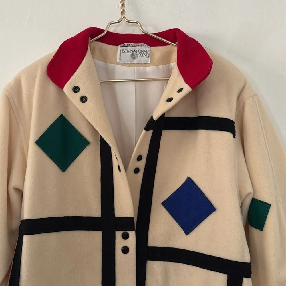 Vintage International Scene Wool Jacket EUC Size 6 - Image 2