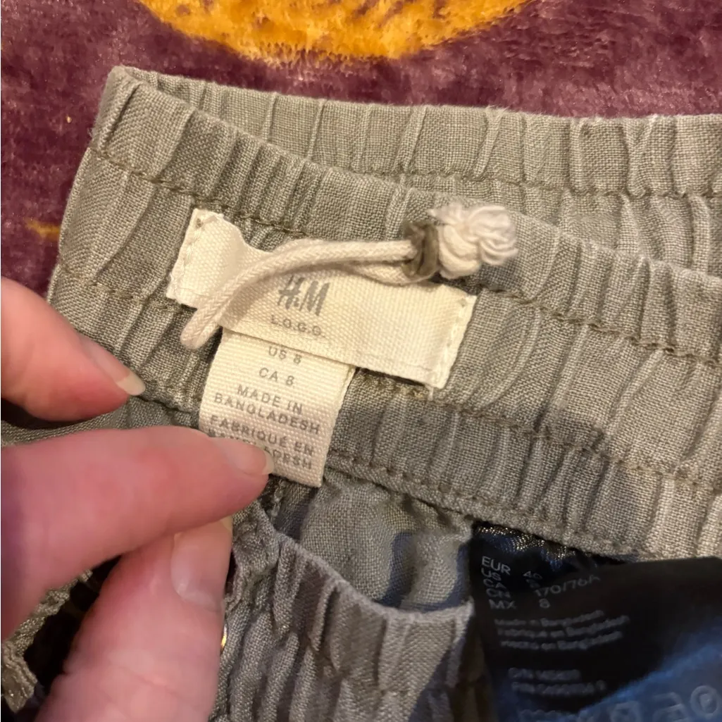 H&M Sage Green Ankle Cropped Pants - Image 4