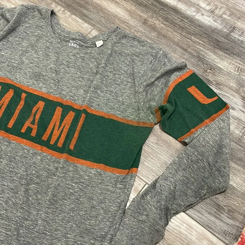 College Corner Miami Hurricanes retro long sleeve t-shirt large - Image 3