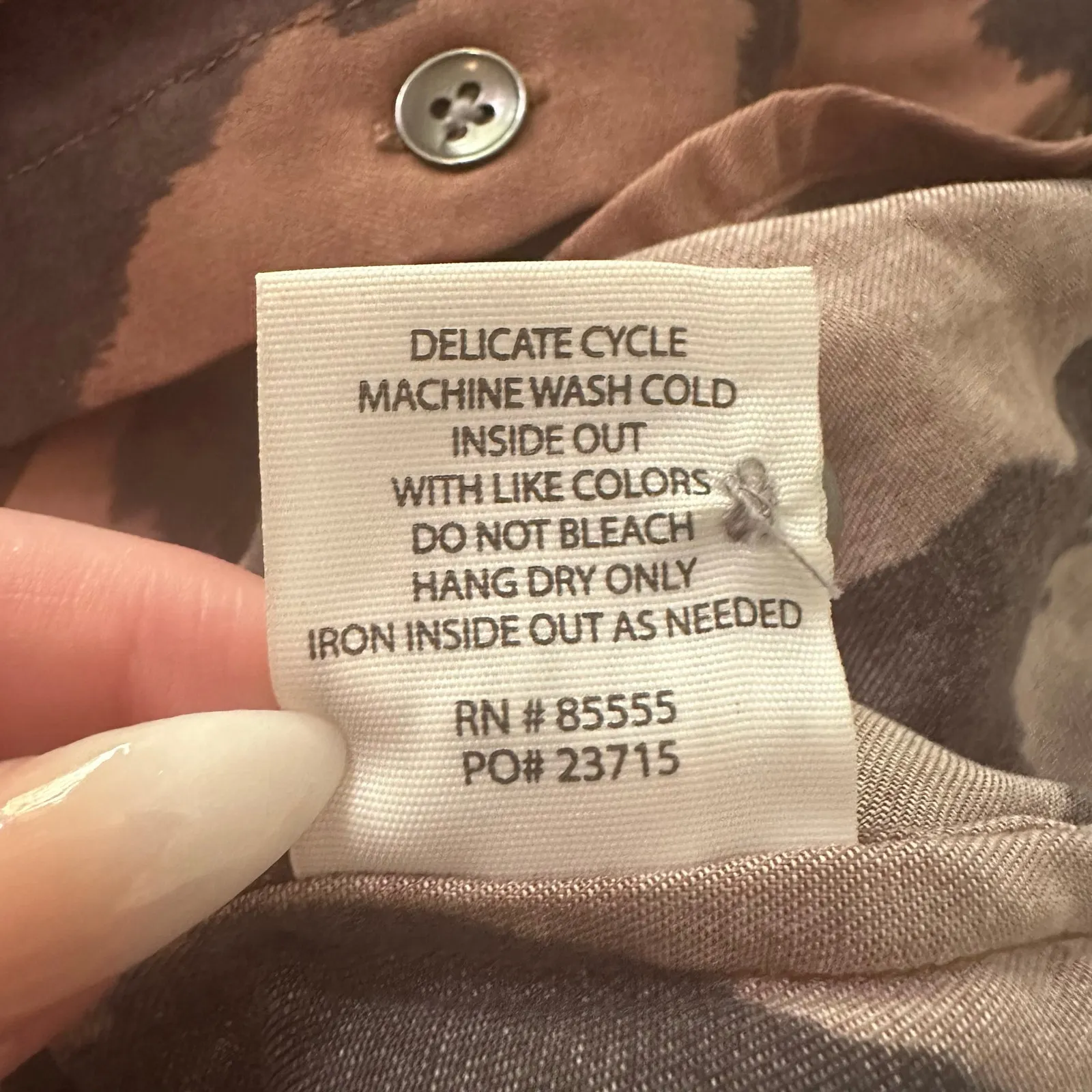 Pistola brown & black animal print button down top size XS - Image 9