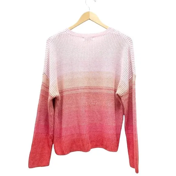 NWT 525 America x Revolve Pink Ombré Shaker Knit Sweater Women’s Size Large NEW - Image 4