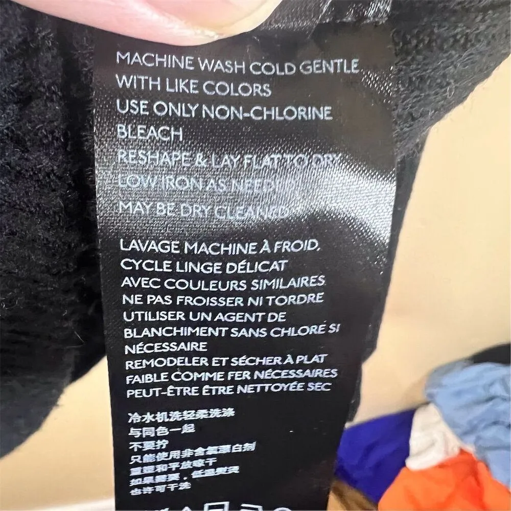 We The Free Free People Boho Women's Black Oversized Pullover Sweater Size Small - Image 5