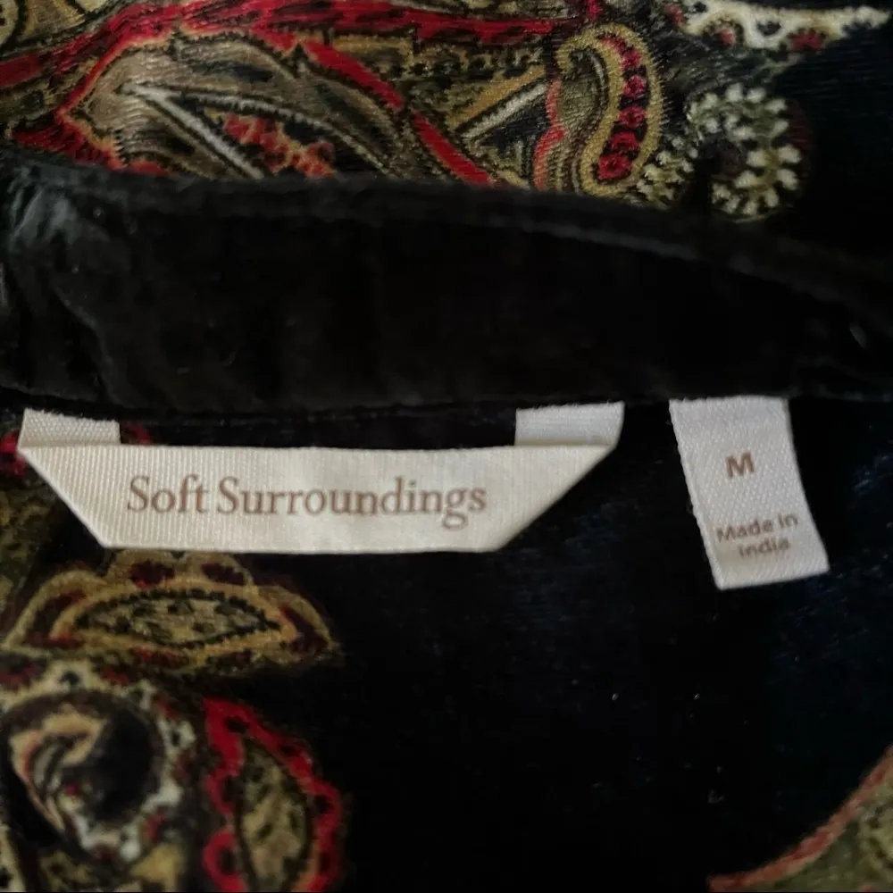 Soft Surroundings Alpine Top - Black Paisley, Sz M - Image 11