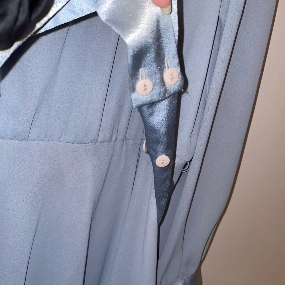 Ursula of Switzerland Long Sleeve Elegant Blue Mother of the Bride Dress Size 15 - Image 6