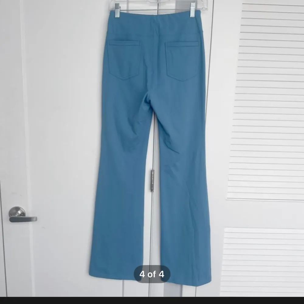 Halara Flex™ High Waisted Back Side Pocket Slight Flare Work Pants azure blue S - Image 4