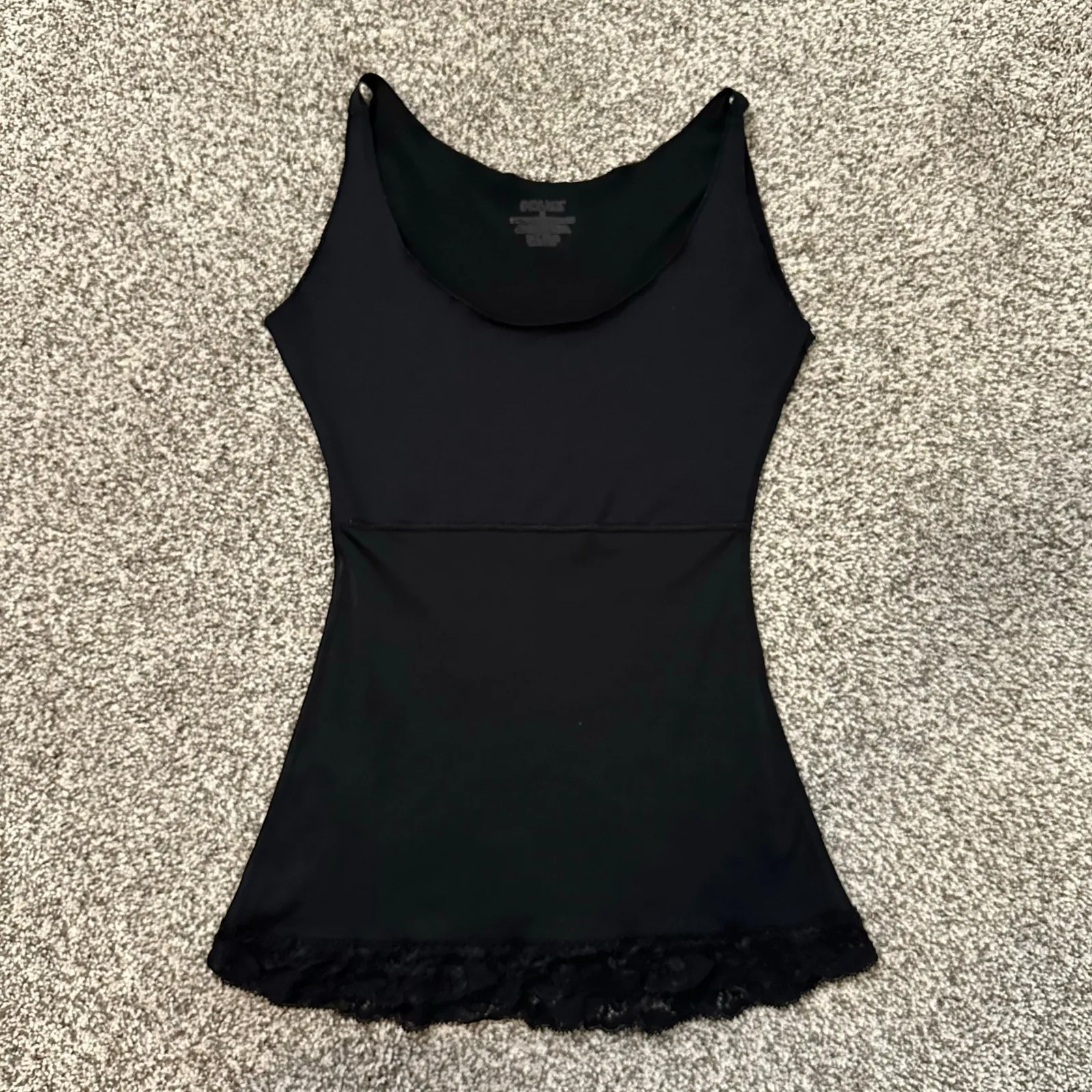 SPANX black shapewear lace lined tank top size S - Image 2