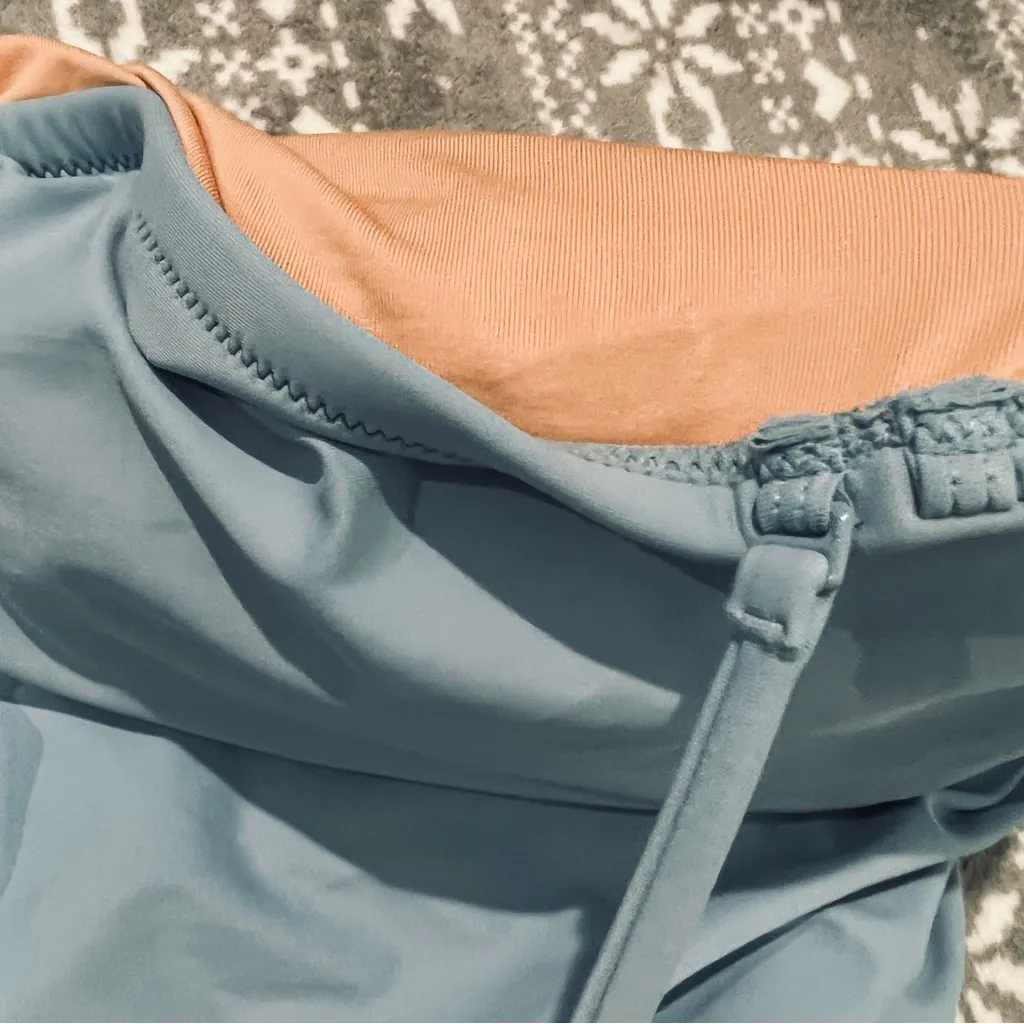 J.Crew Ruched Bandeau One-Piece BC115 / Blue Mist Size‎ 24 Plus - Image 9